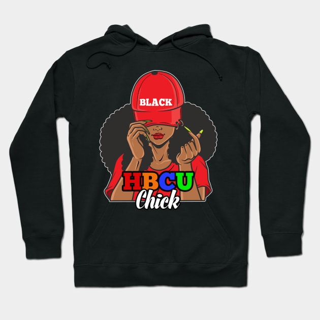 HBCU Chick Afro Hair Hoodie by blackartmattersshop